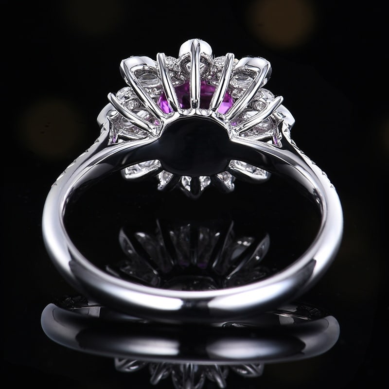 14k Gold 1.75 Ctw Natural Sapphire & Diamond Ring - 3