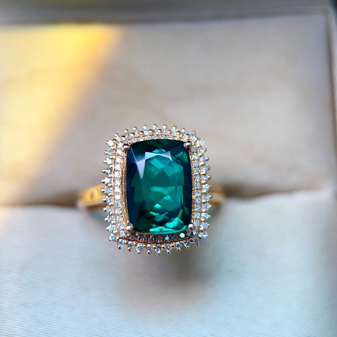 14k Gold 4.63 Ctw Natural Tourmaline & Diamond Ring - 2