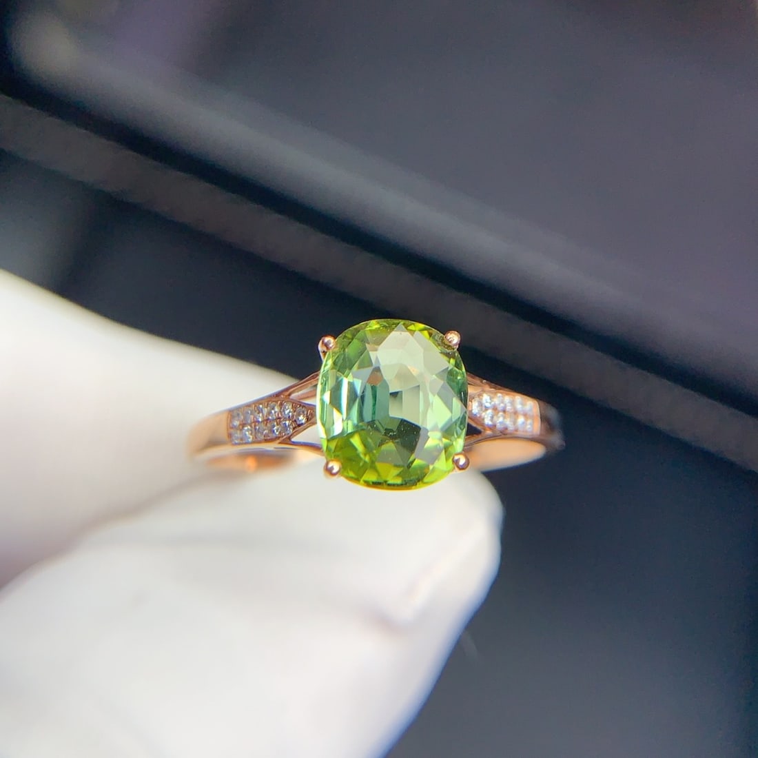 14k Gold 1.75 Ct Natural Tourmaline & Diamond Ring - 2