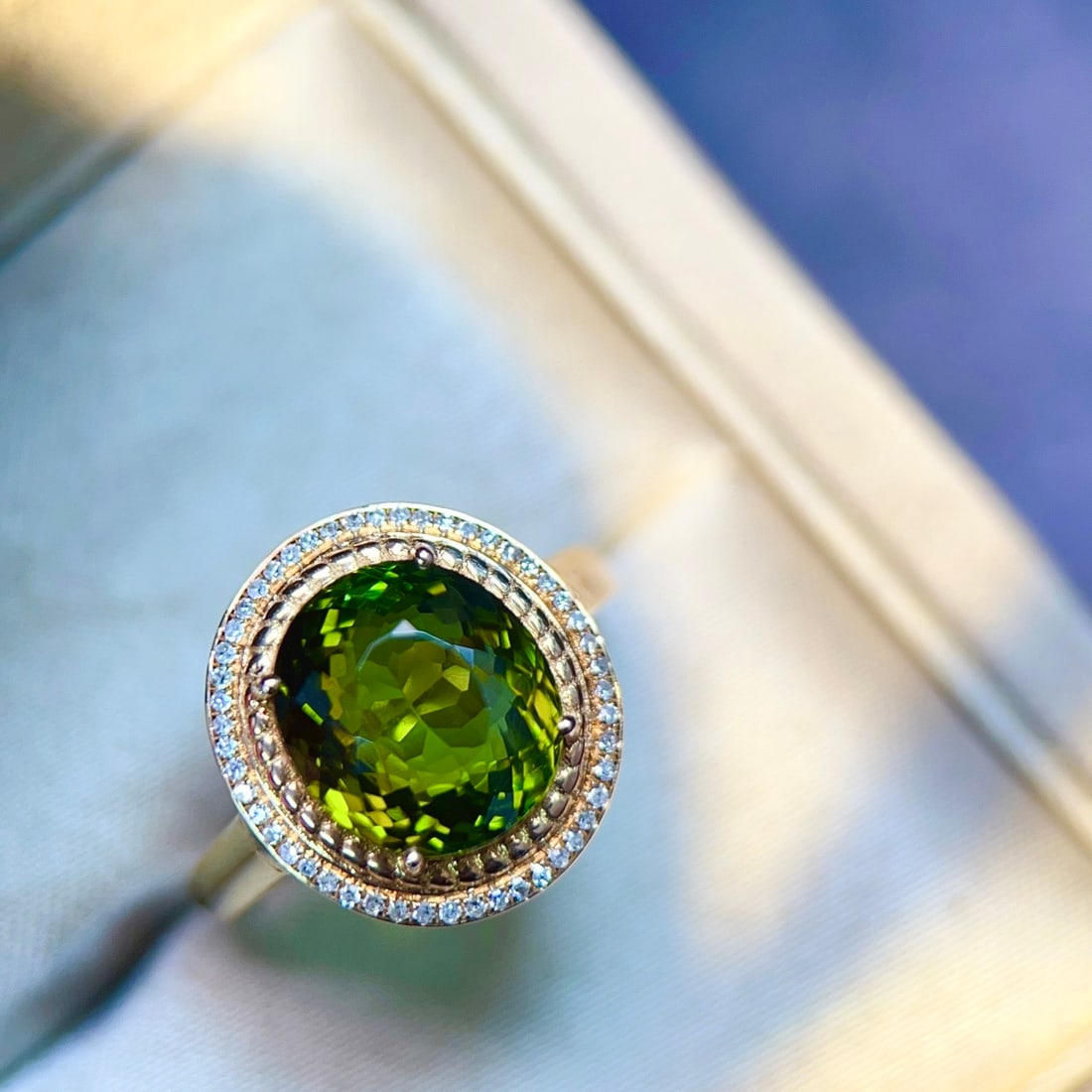 14k Gold 5.05 Ctw Natural Tourmaline & Diamond Ring - 2