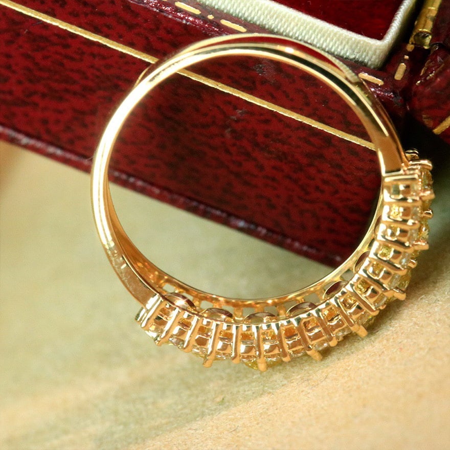 14k Gold 1.4 Ct Natural Color Diamond Ring - 2