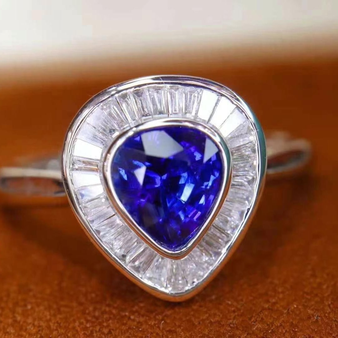 14k Gold 2.04 Ctw Natural Sapphire & Diamond Ring - 3