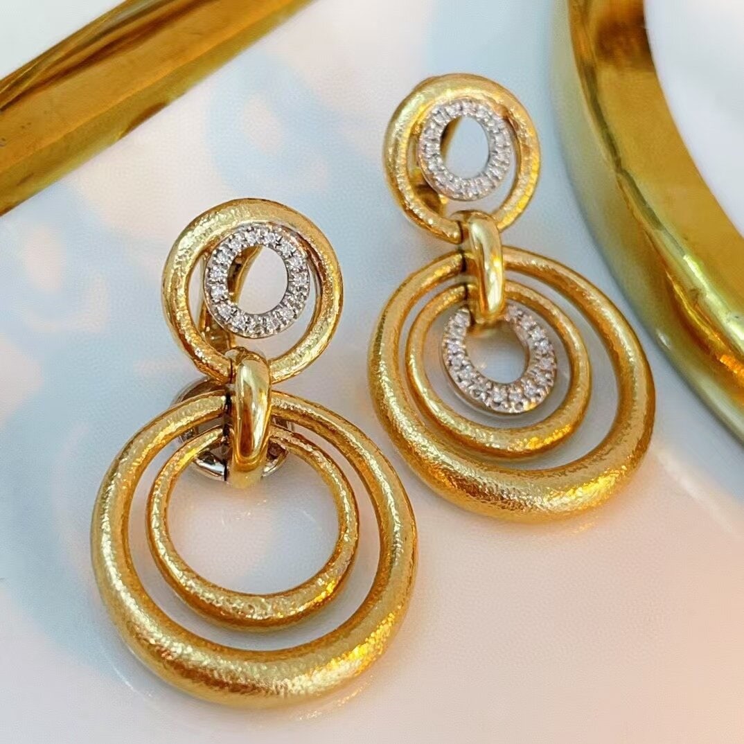 14k Gold 0.14 Ct Natural H Diamond Earrings (1 of 6)