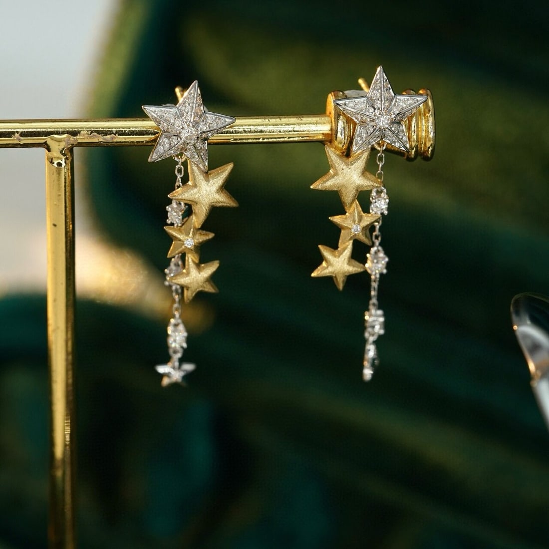 14k Gold 0.46 Ct Natural H Diamond Earrings (1 of 7)