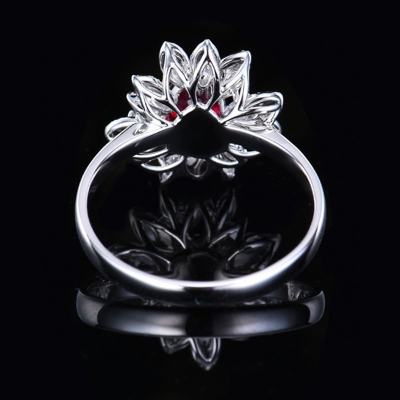 14k Gold 1.20 Ctw Natural Ruby & Sapphire Ring - 4