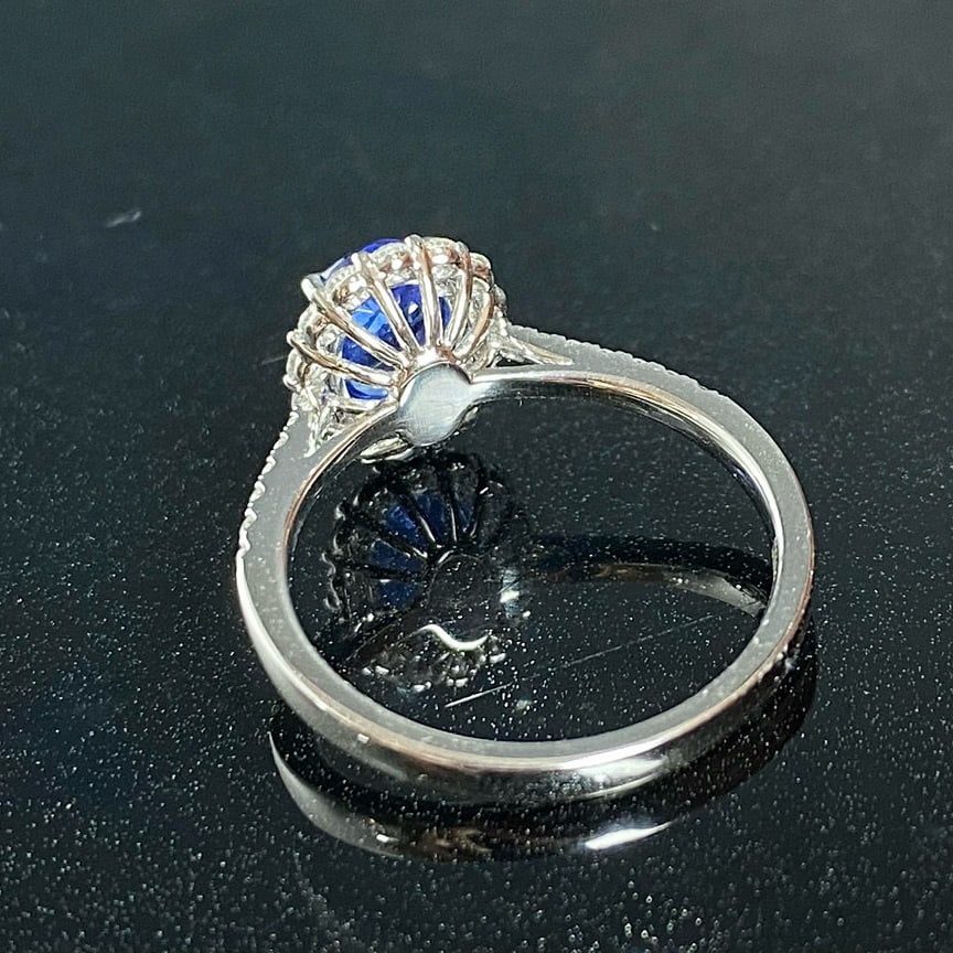 14k Gold 1.87 Ctw Natural Sapphire & Diamond Ring - 2