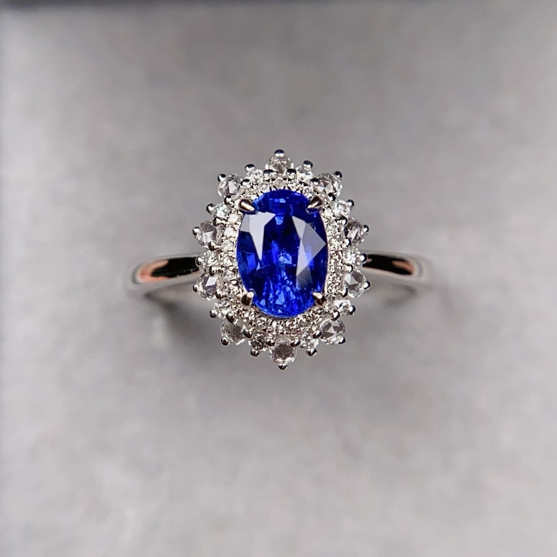 14k Gold 1.2 Ct Natural Sapphire & Diamond Ring (1 of 6)