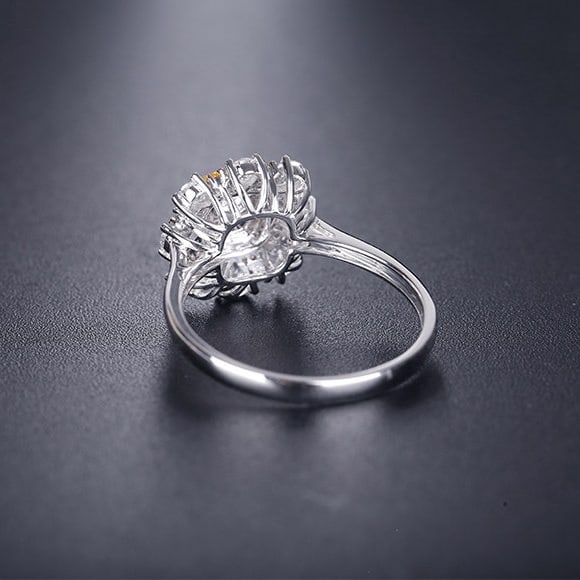 14k Gold 1.19 Ctw Natural Yellow Diamond & Diamond Ring - 4