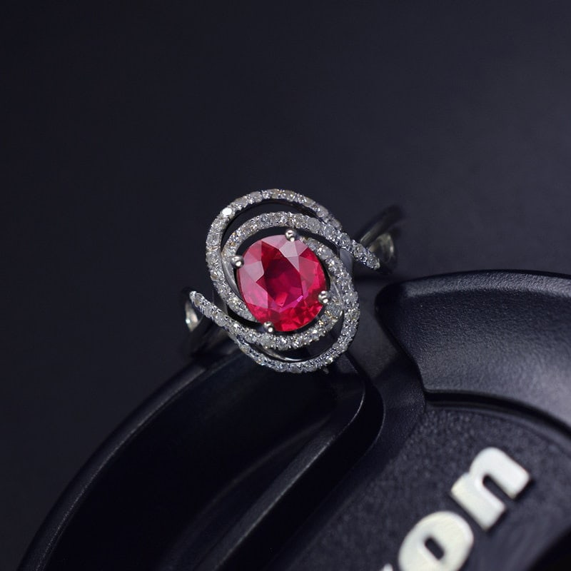 14k Gold 1.01 Ct Natural Ruby & Diamond Ring - 2