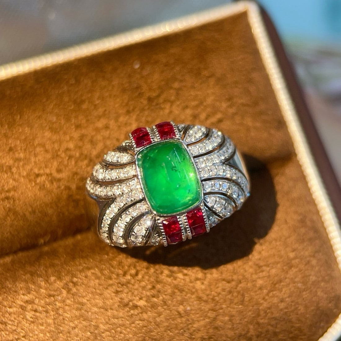 14k Gold 2.56 Ctw Natural Emerald & Diamond Ring - 3