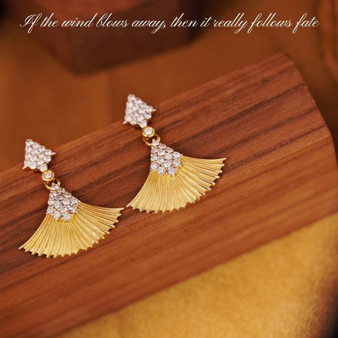 14k Gold 0.8 Ct Natural H Diamond Earrings - 5