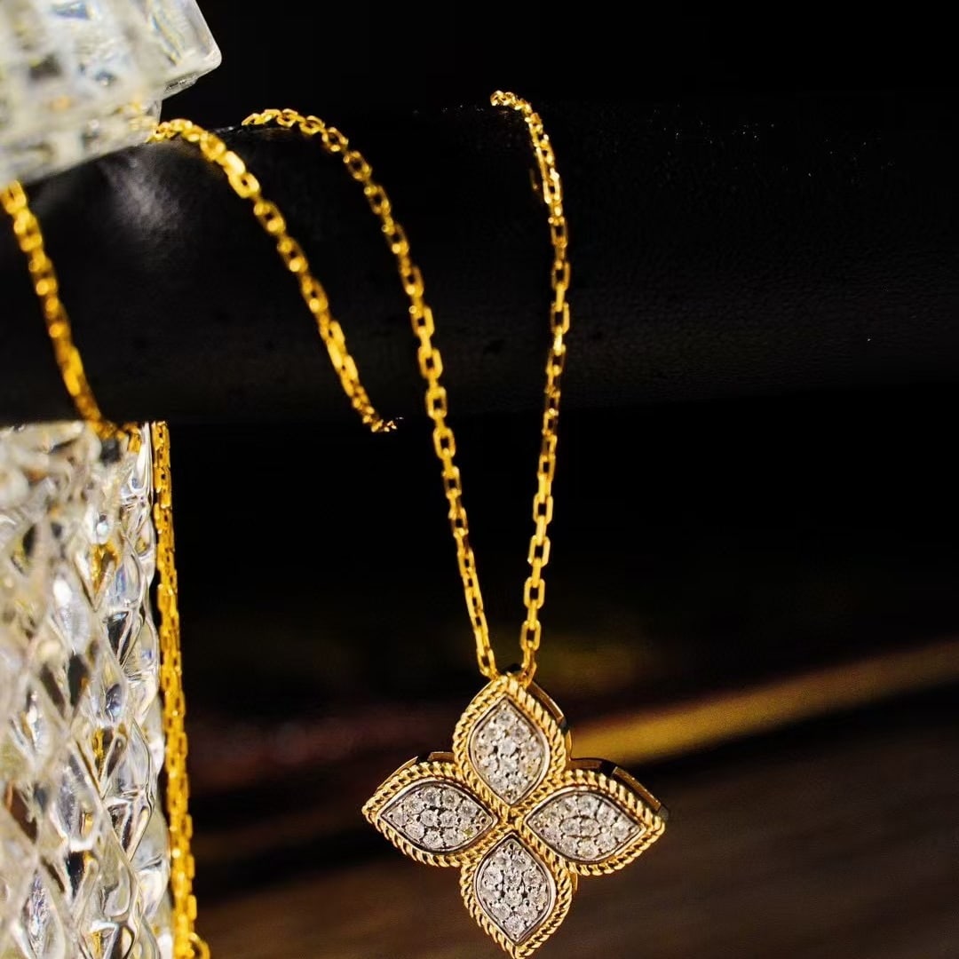 14k Gold 0.52 Ct Natural H Diamond Necklace - 6
