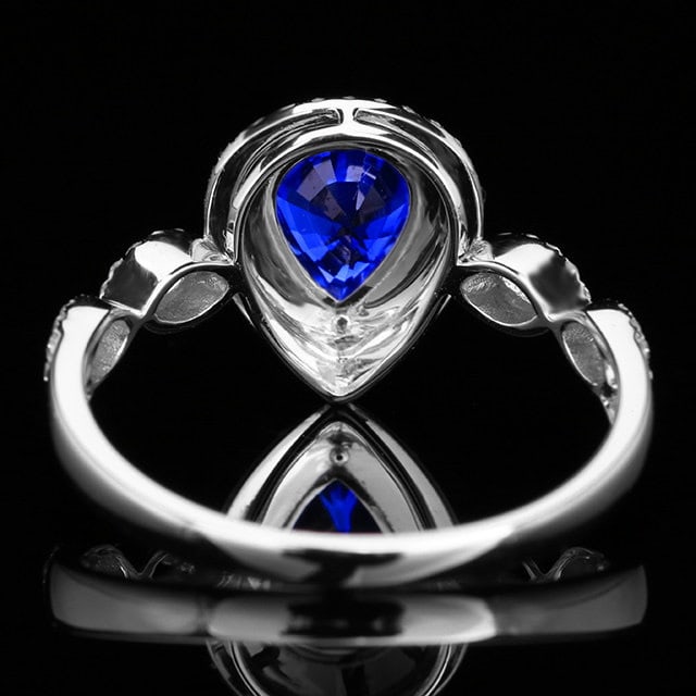 14k Gold 1.48 Ctw Natural Sapphire & Diamond Ring - 4