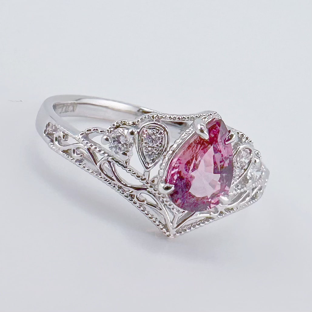 14k Gold 0.85 Ctw Natural Sapphire & Diamond Ring - 2