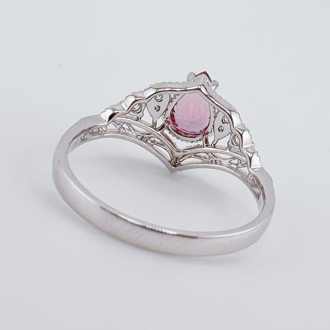14k Gold 0.85 Ctw Natural Sapphire & Diamond Ring - 4