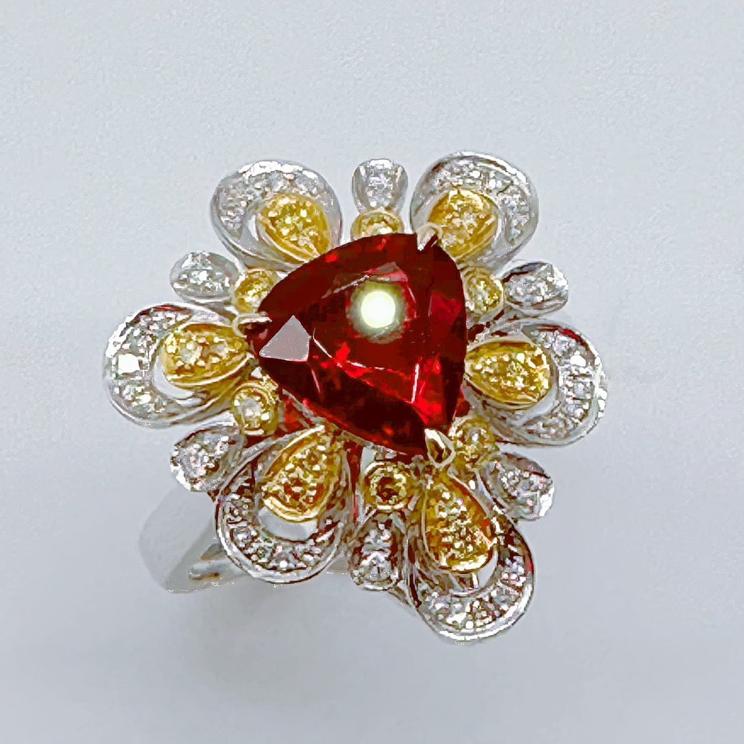 14k Gold 2.35 Ctw Natural Ruby & Diamond Ring/pendant( Without Chain ) - 2