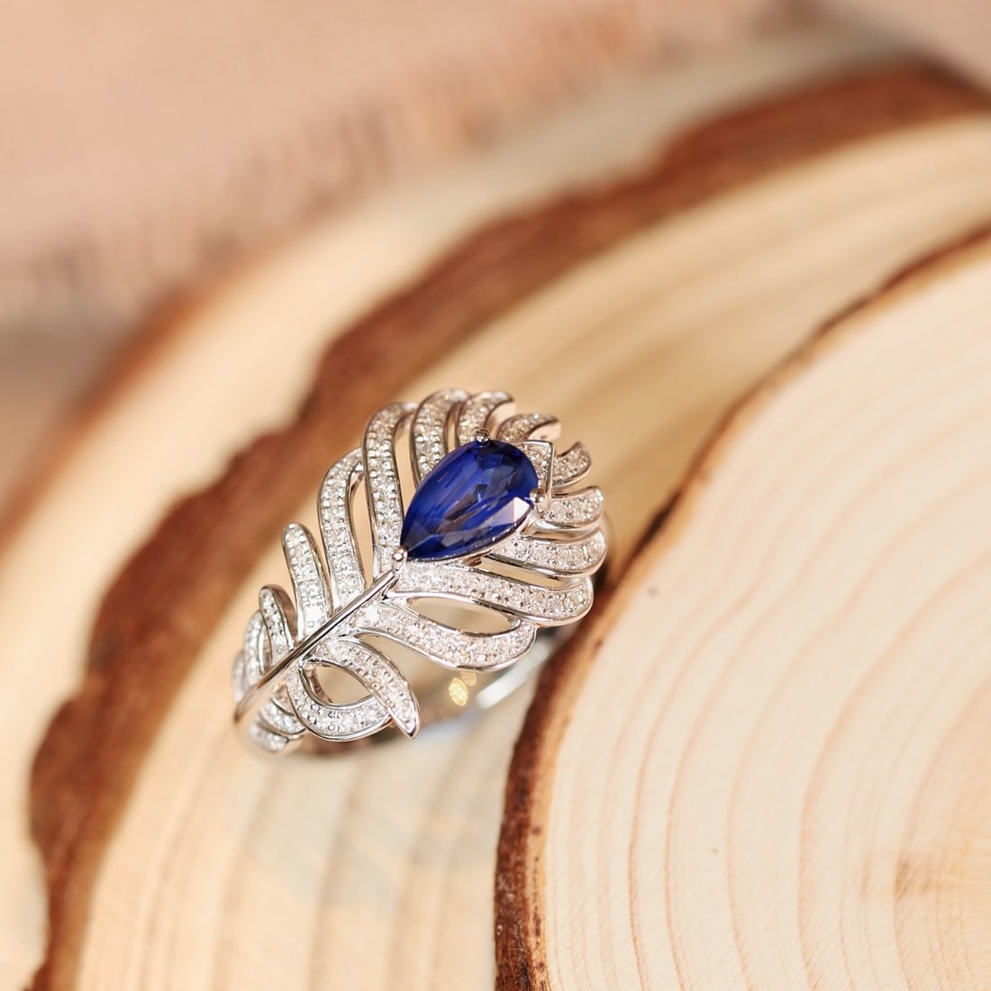 14k Gold 1.26 Ctw Natural Sapphire & Diamond Ring - 2