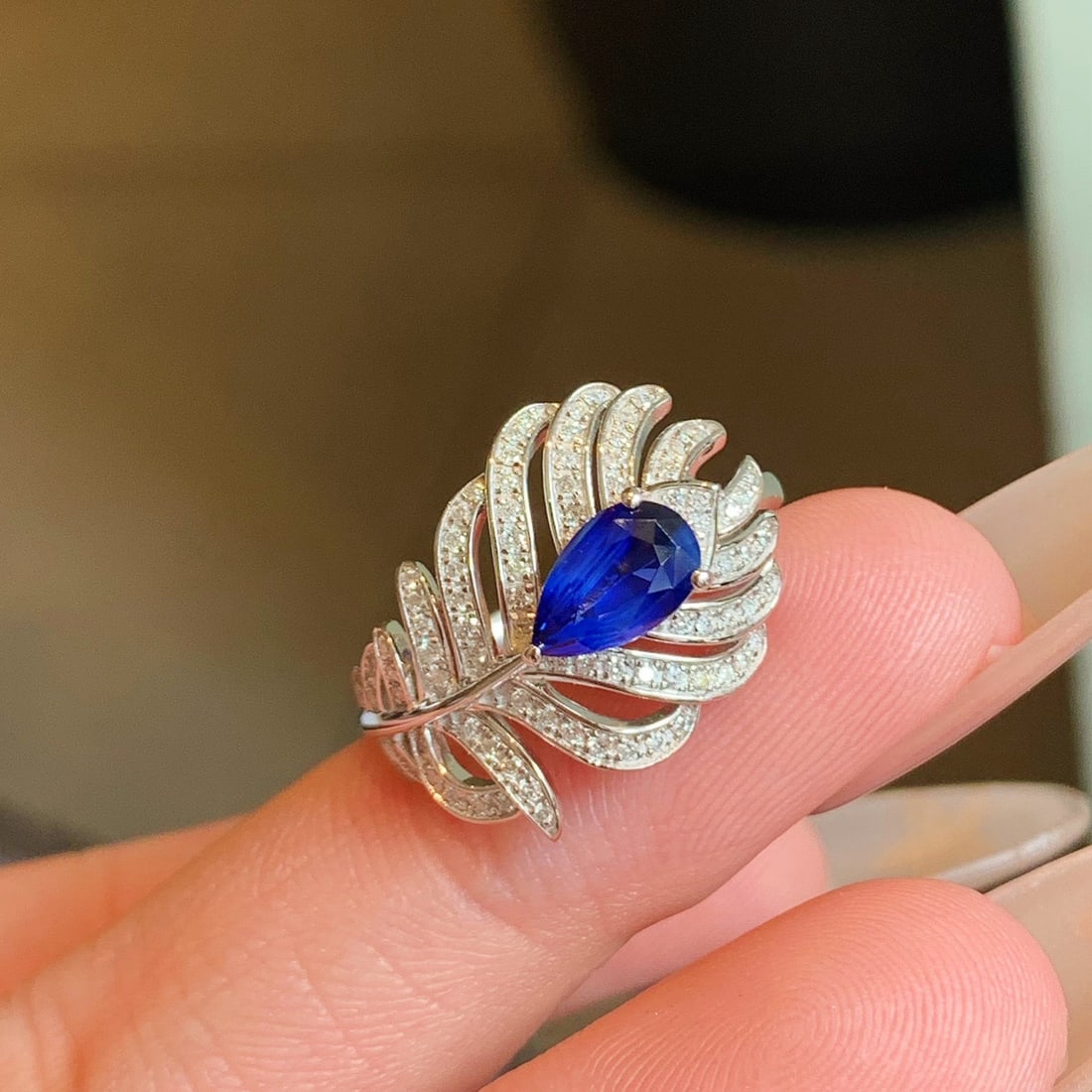 14k Gold 1.26 Ctw Natural Sapphire & Diamond Ring - 7