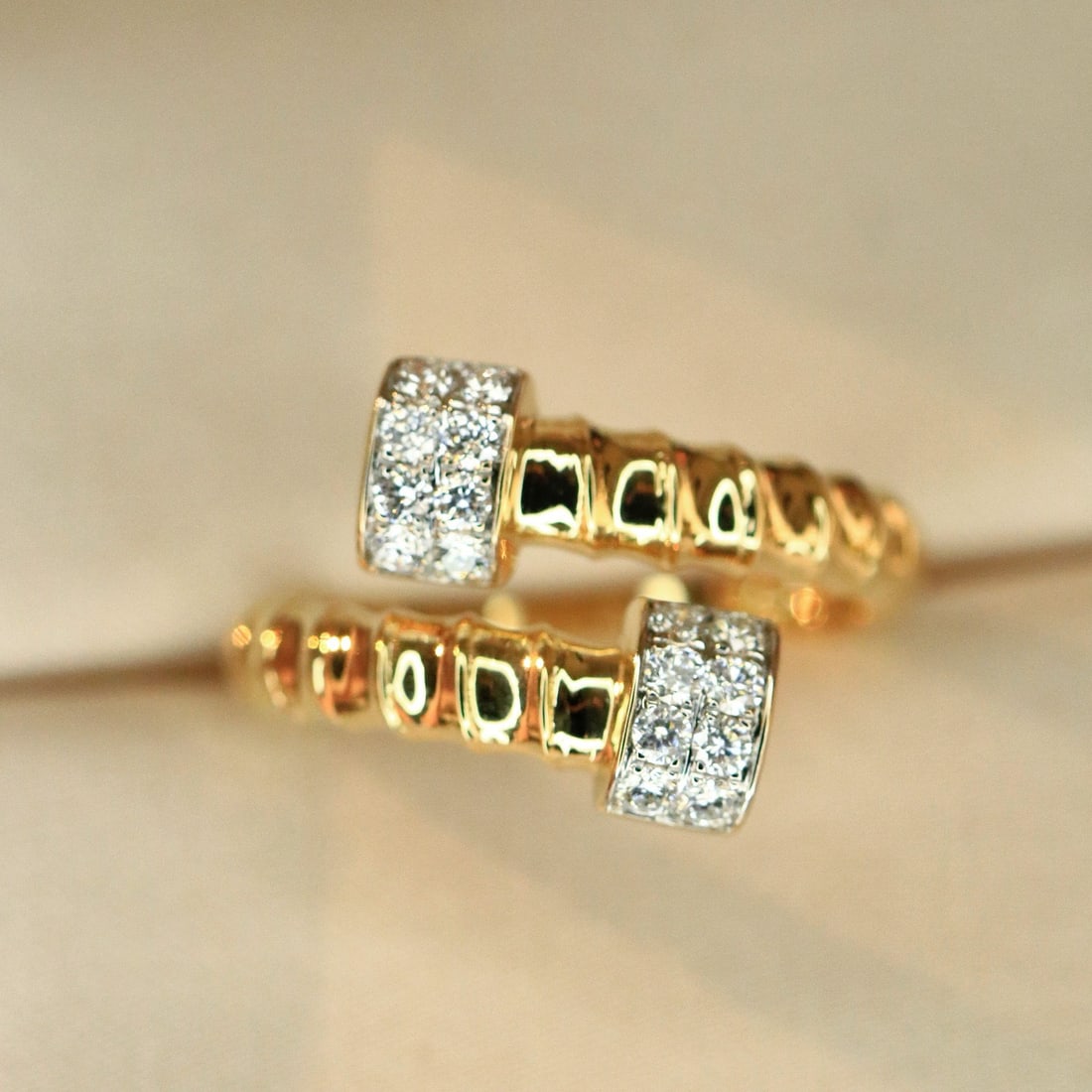 14k Gold 0.15 Ct Natural H Diamond Ring - 2