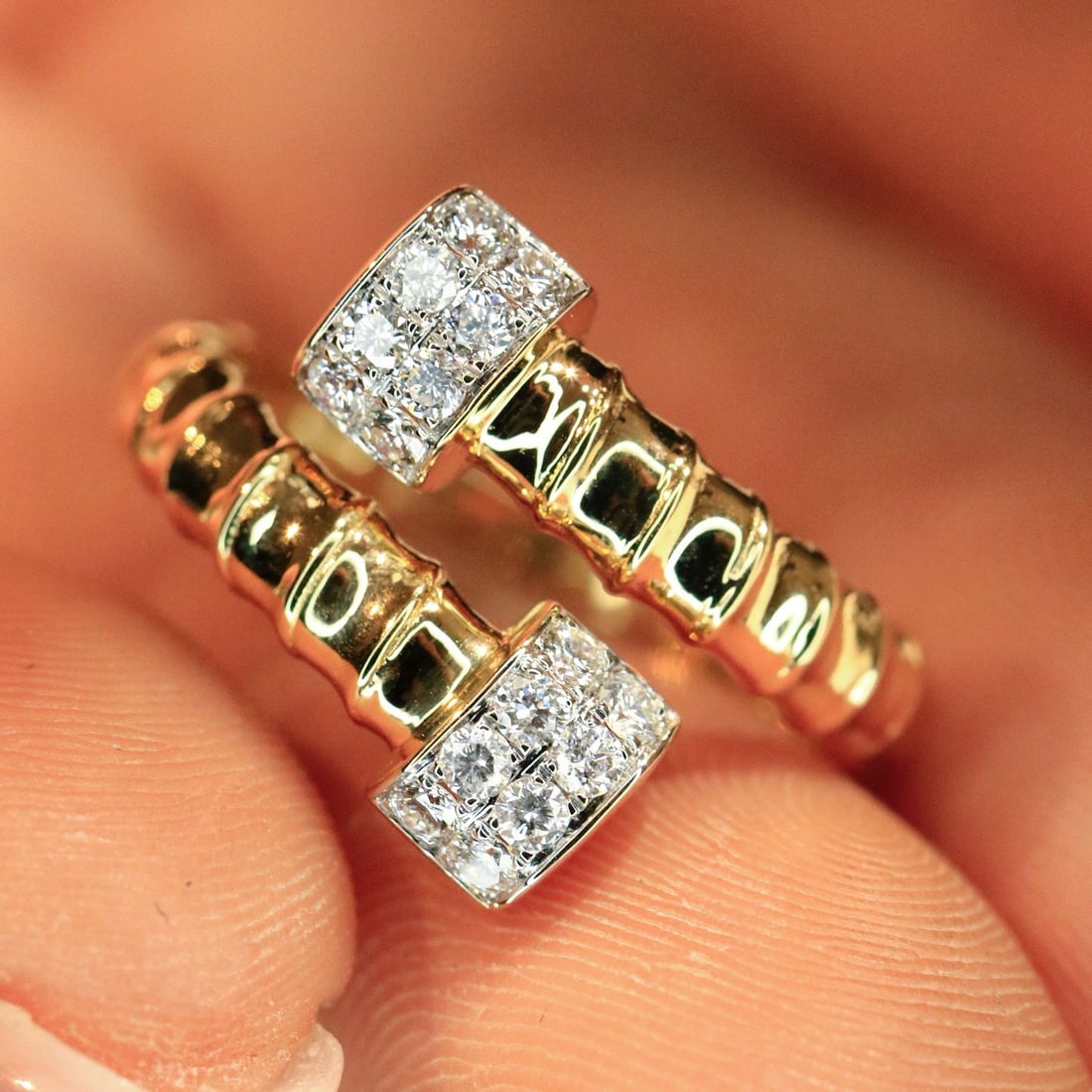 14k Gold 0.15 Ct Natural H Diamond Ring - 3