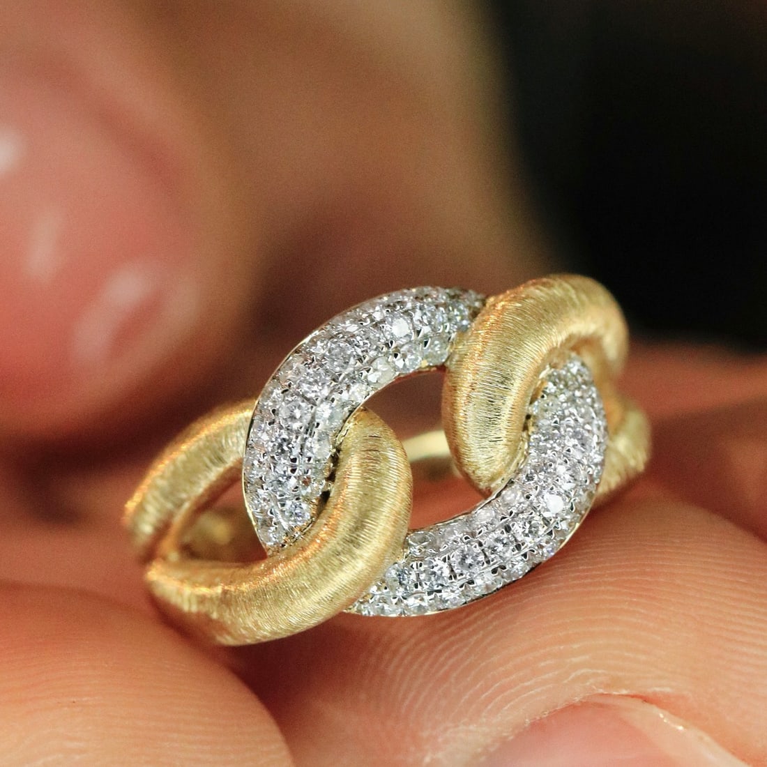 14k Gold 0.48 Ct Natural H Diamond Ring - 3