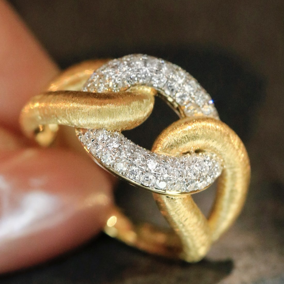 14k Gold 0.48 Ct Natural H Diamond Ring - 5