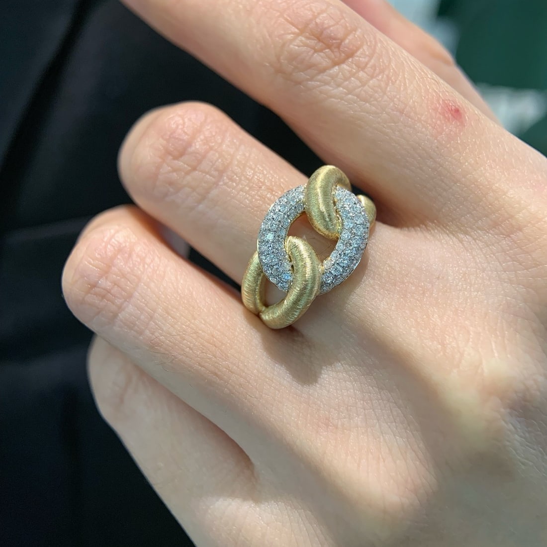 14k Gold 0.48 Ct Natural H Diamond Ring - 8