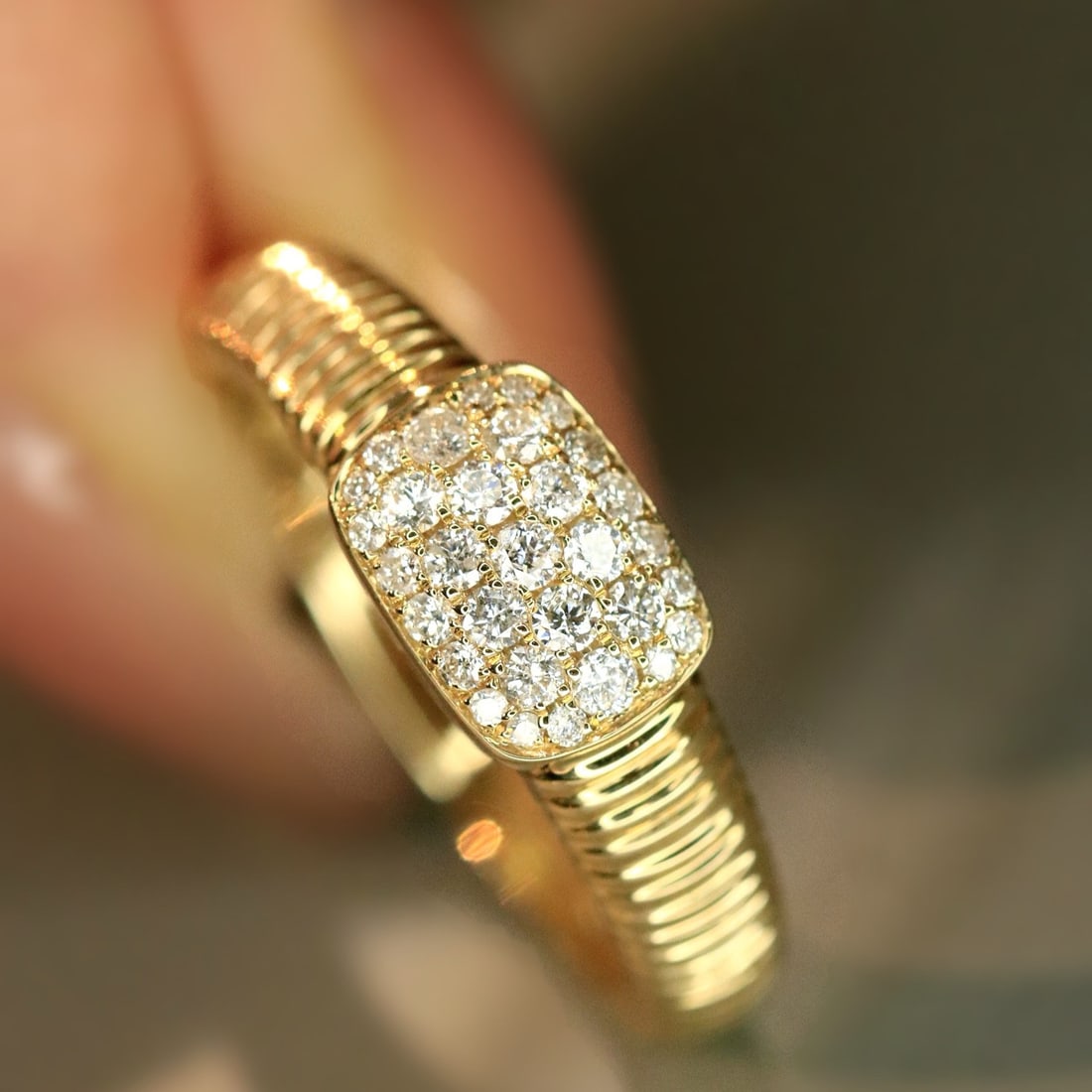 14k Gold 0.28 Ct Natural H Diamond Ring - 5