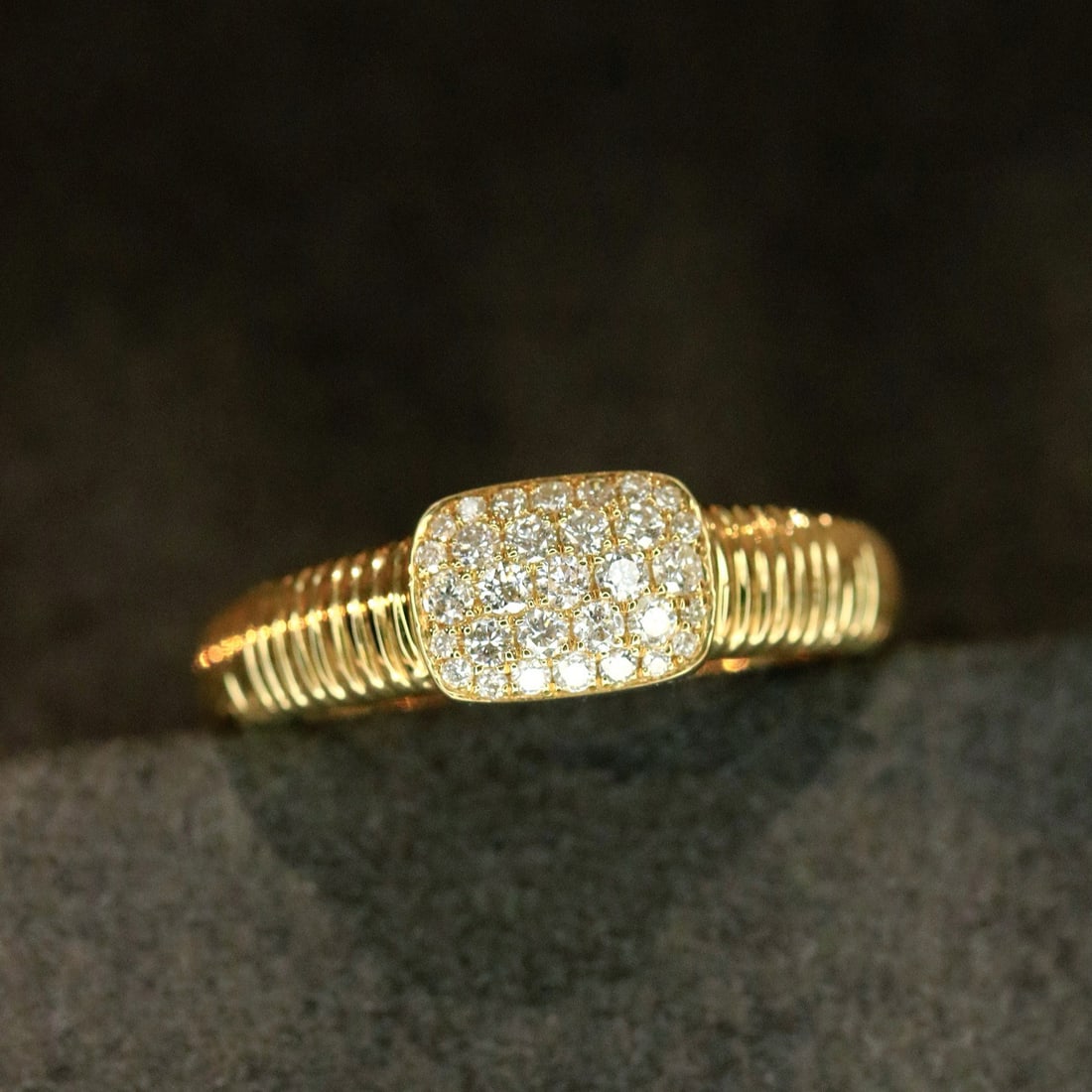 14k Gold 0.28 Ct Natural H Diamond Ring - 6