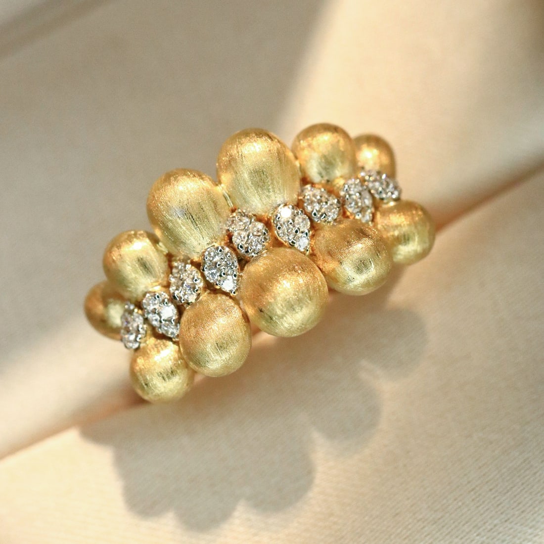 14k Gold 0.18 Ct Natural H Diamond Ring - 4