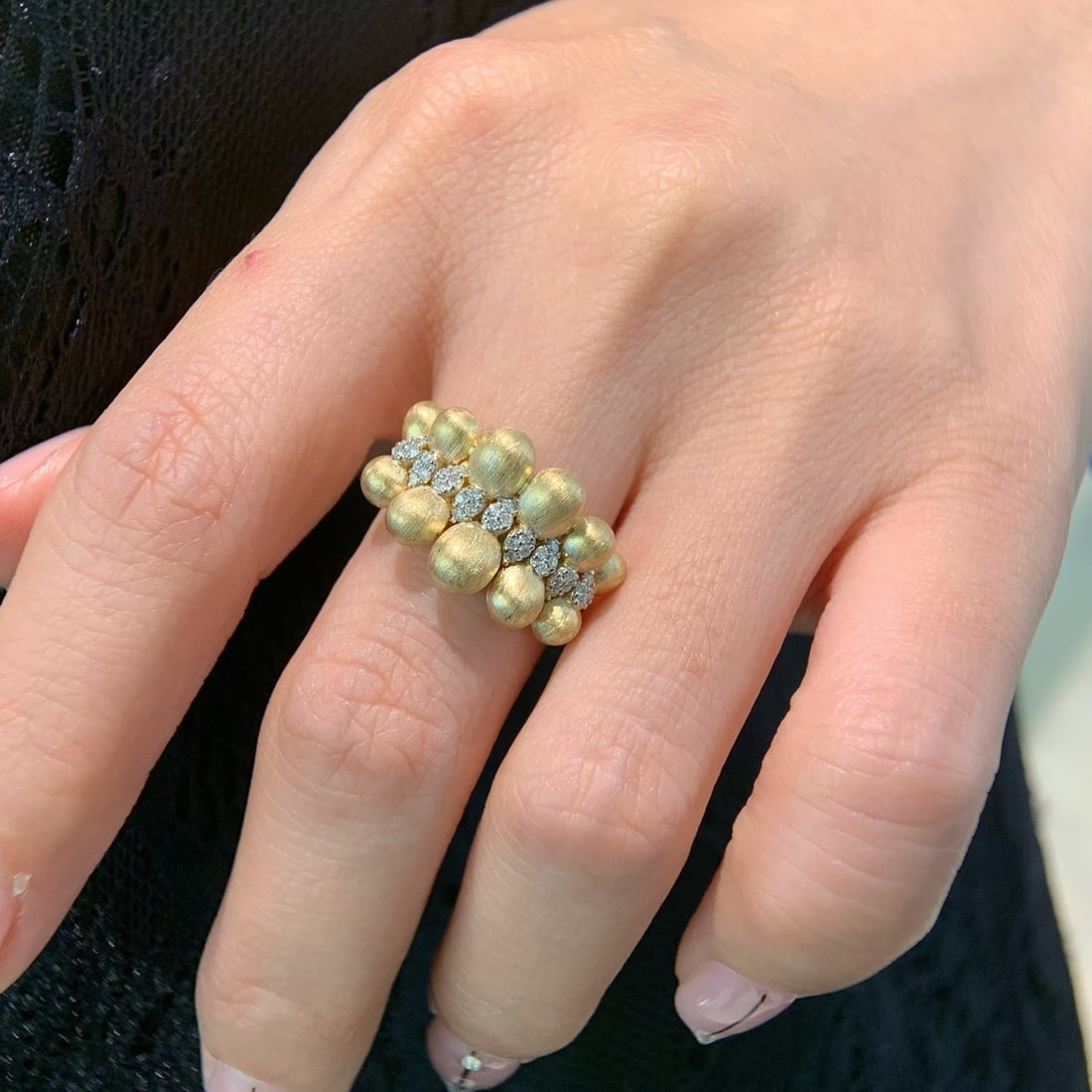 14k Gold 0.18 Ct Natural H Diamond Ring - 5