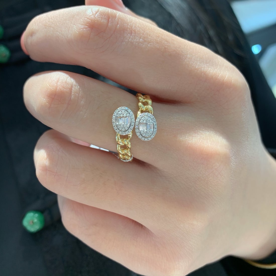 14k Gold 0.21 Ct Natural H Diamond Ring - 2