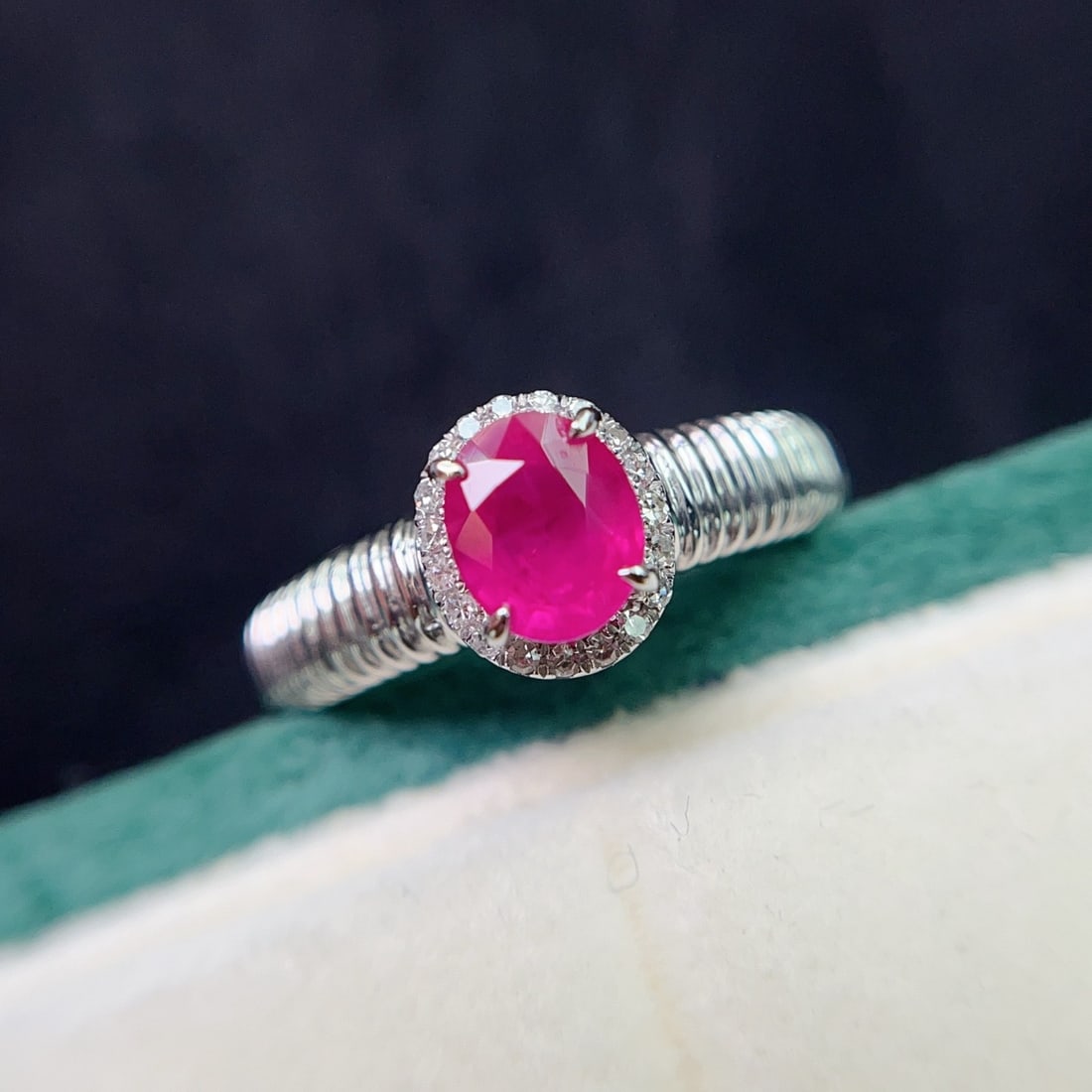 14k Gold 1.03 Ct Natural Ruby & Diamond Ring - 2