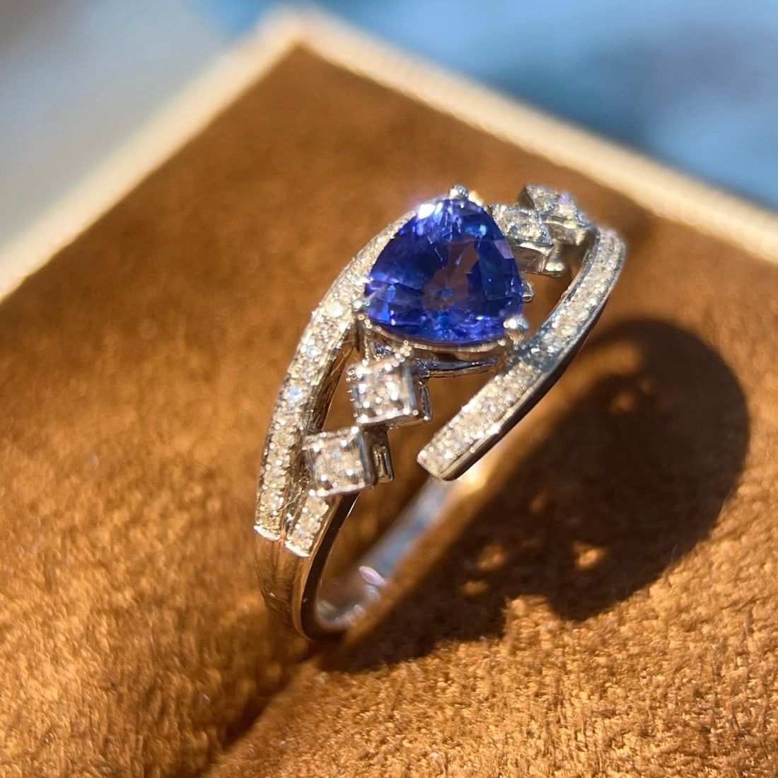 14k Gold 1.14 Ctw Natural Sapphire & Diamond Ring - 2