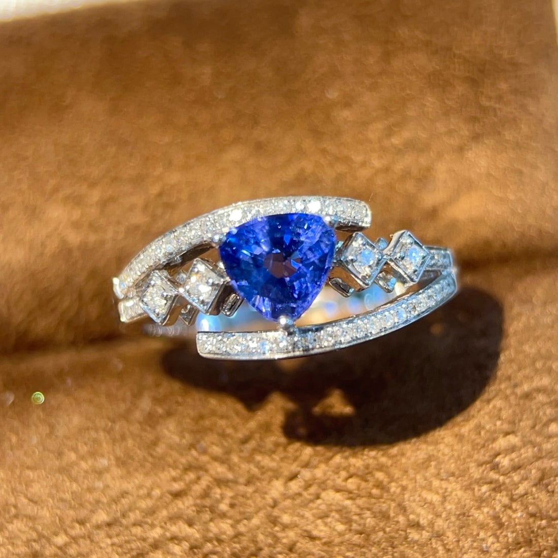 14k Gold 1.14 Ctw Natural Sapphire & Diamond Ring - 5