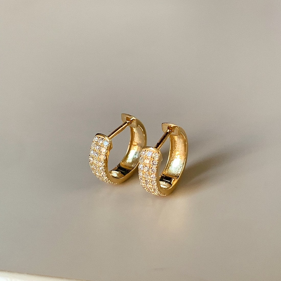 14k Gold 0.3 Ct Natural H Diamond Earrings - 4