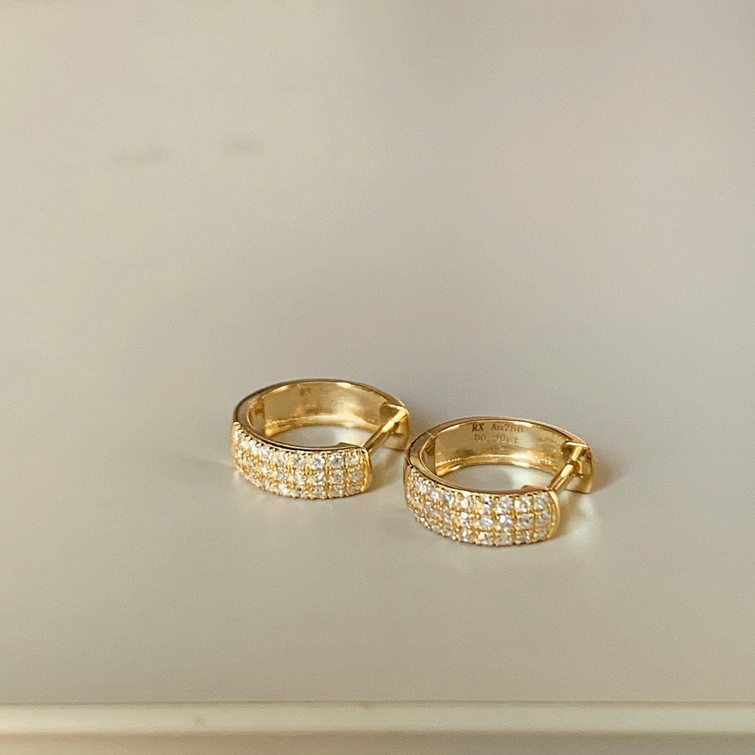 14k Gold 0.3 Ct Natural H Diamond Earrings - 5