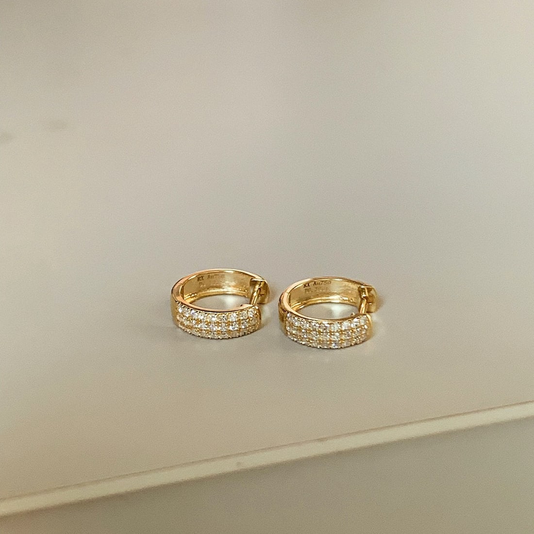 14k Gold 0.3 Ct Natural H Diamond Earrings - 6