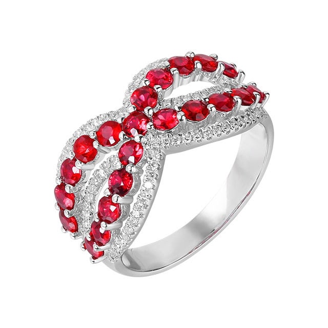 14k Gold 1.59 Ctw Natural Ruby & Diamond Ring - 5
