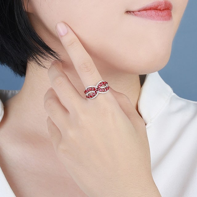 14k Gold 1.59 Ctw Natural Ruby & Diamond Ring - 6