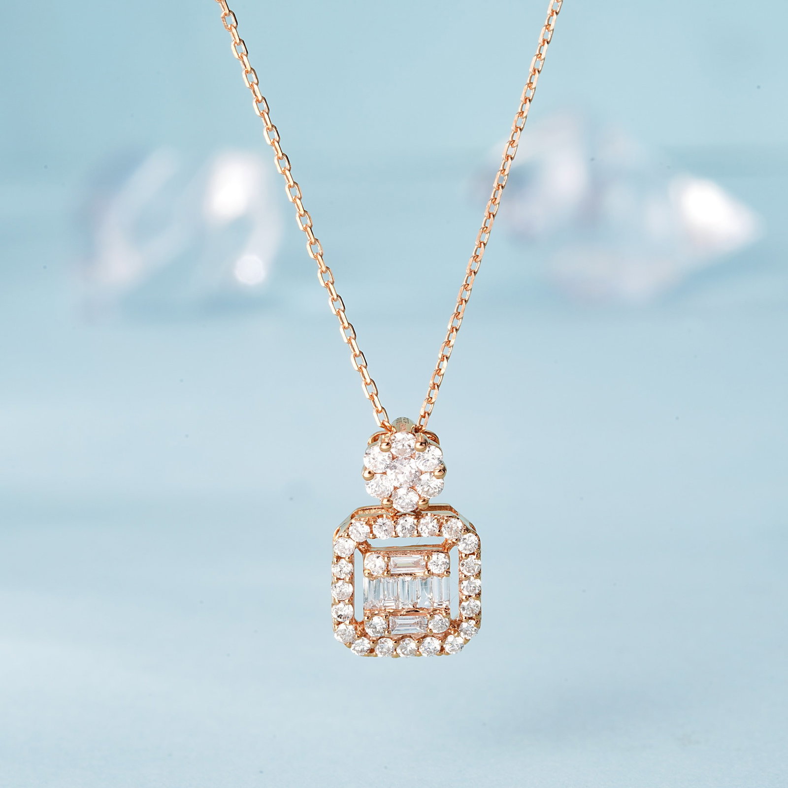14k Gold 0.43 Ctw Natural H Diamond Necklace - 3
