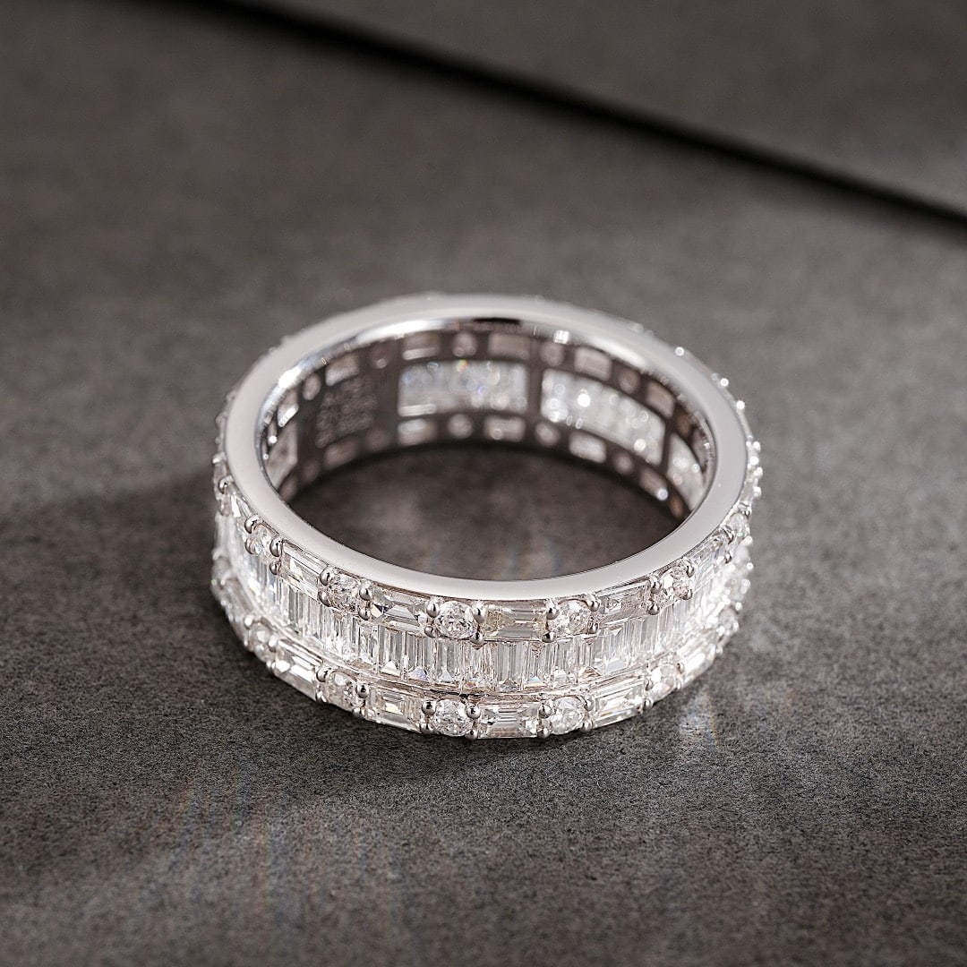 14k Gold 3.22 Ctw Natural H Diamond Ring - 4