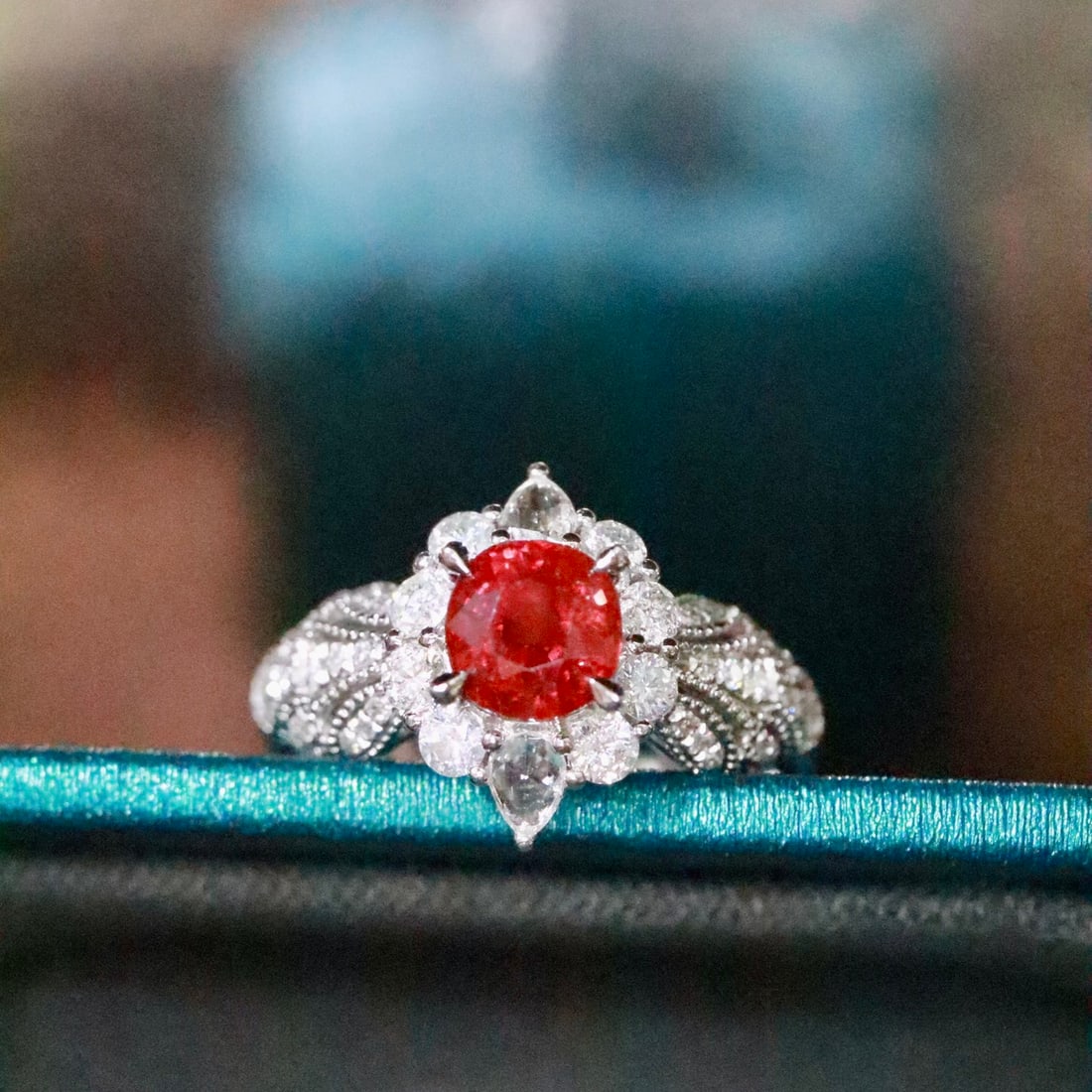 14k Gold 1.90 Ctw Natural Ruby & Diamond Ring - 2