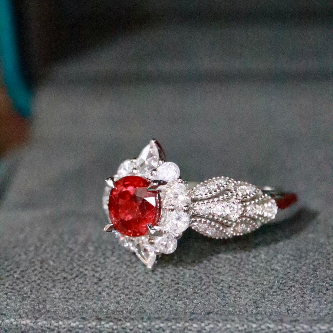 14k Gold 1.90 Ctw Natural Ruby & Diamond Ring - 4