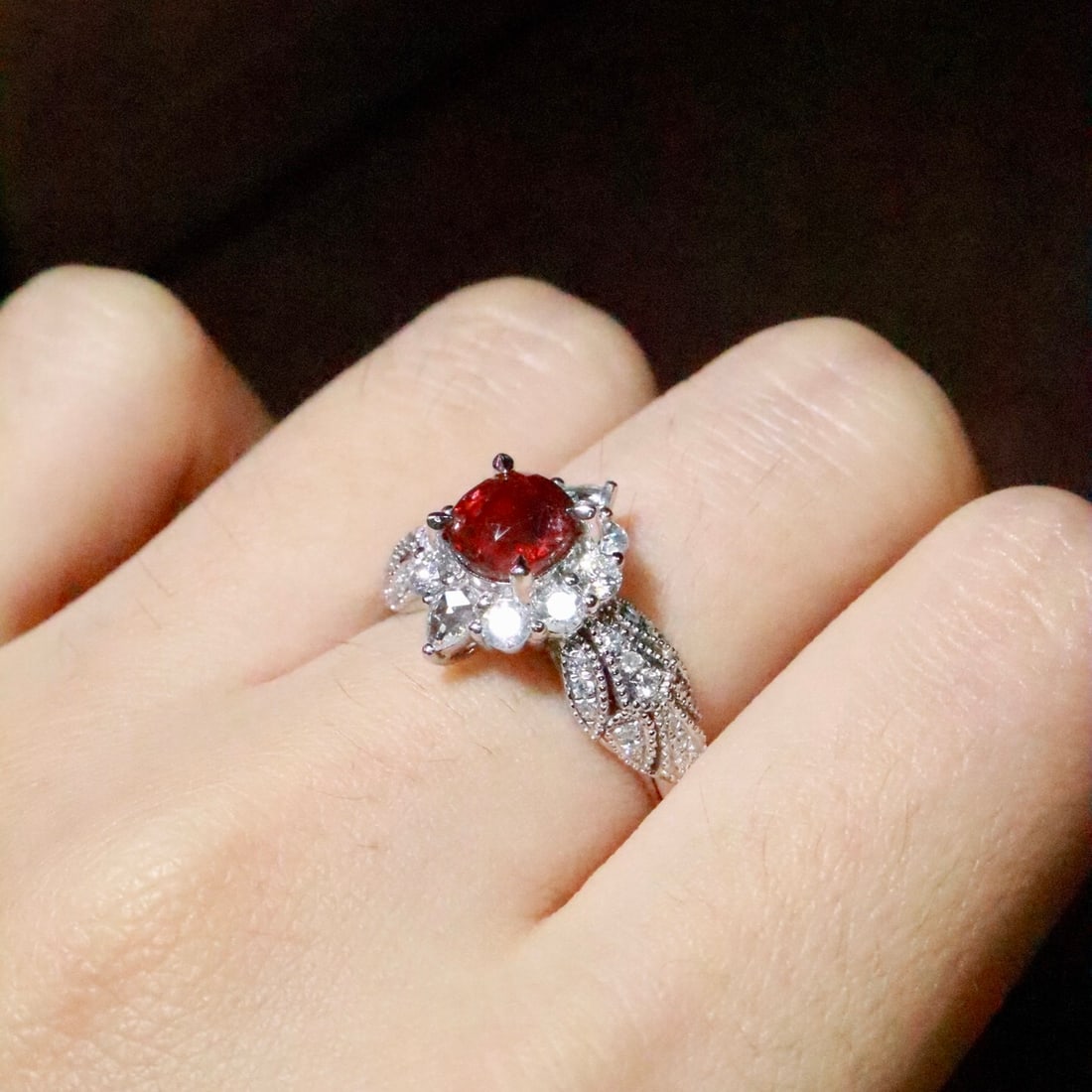 14k Gold 1.90 Ctw Natural Ruby & Diamond Ring - 5