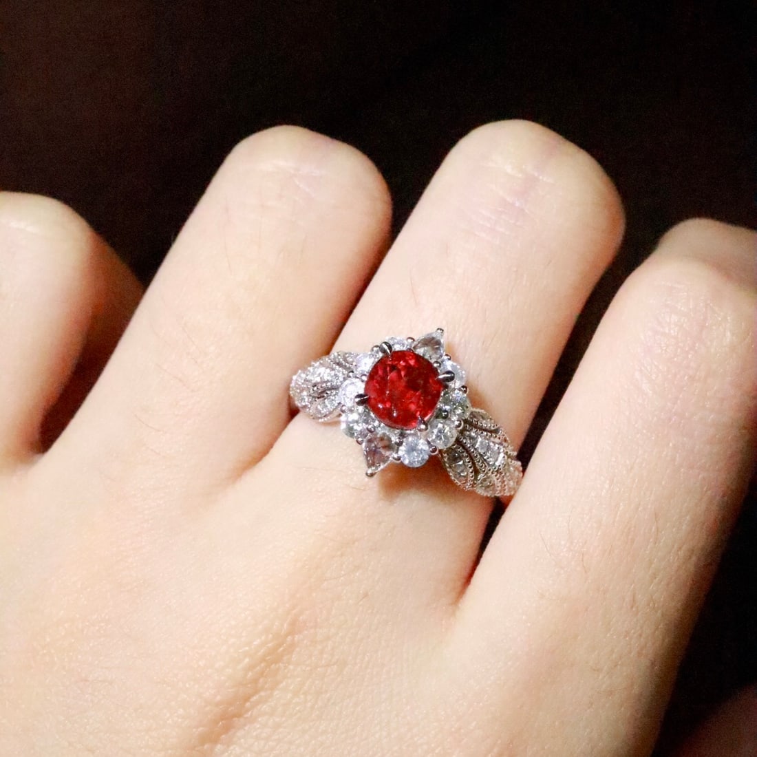 14k Gold 1.90 Ctw Natural Ruby & Diamond Ring - 6