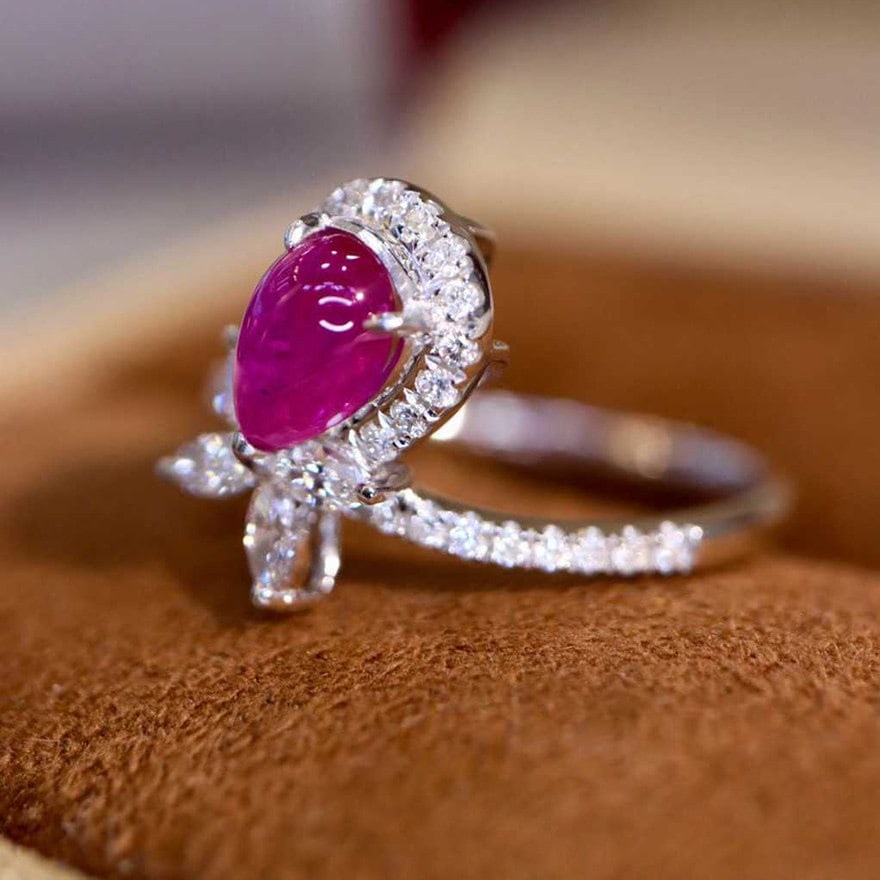 14k Gold 1.17 Ctw Natural Ruby & Diamond Ring - 3