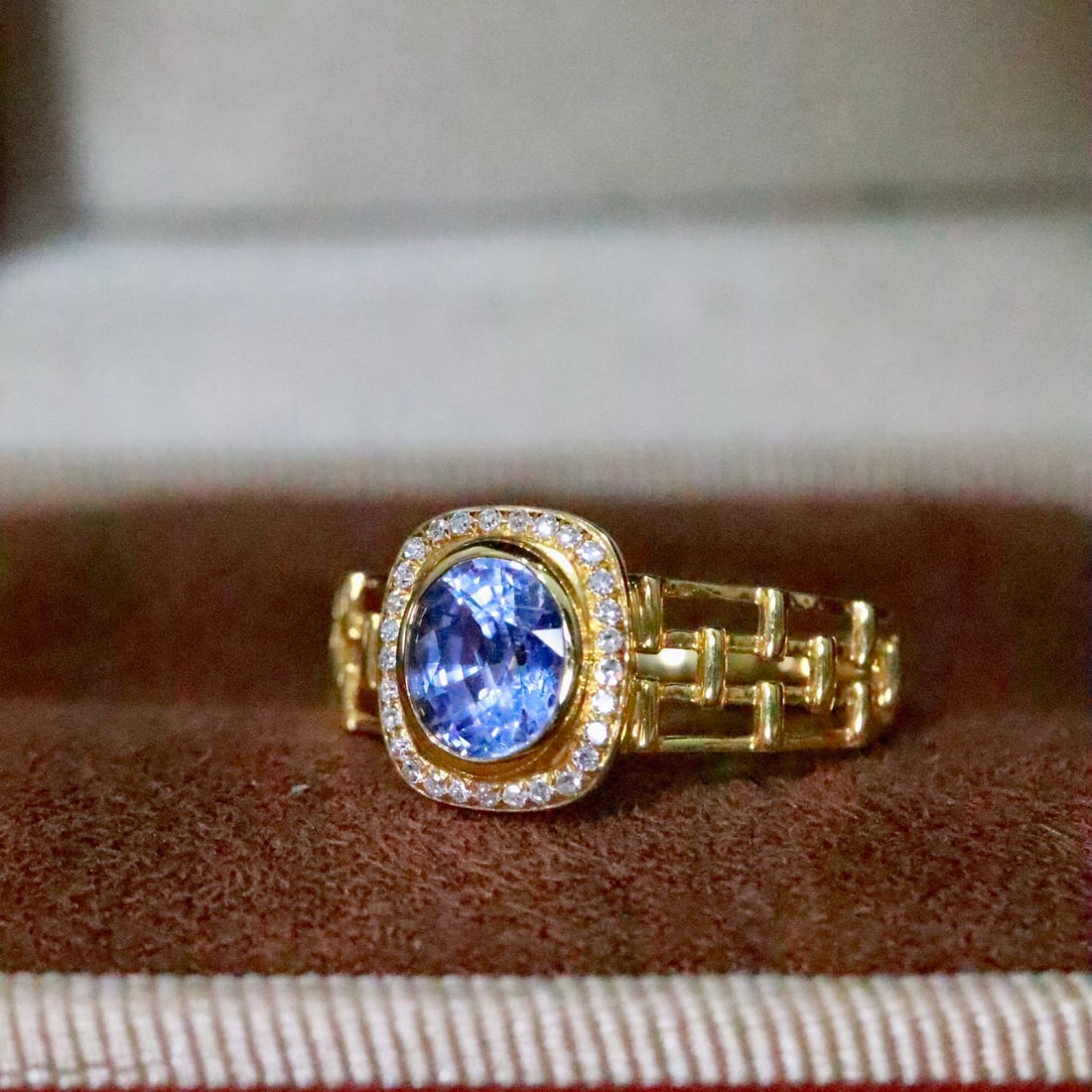 14k Gold 1.26 Ctw Natural Sapphire & Diamond Ring - 2