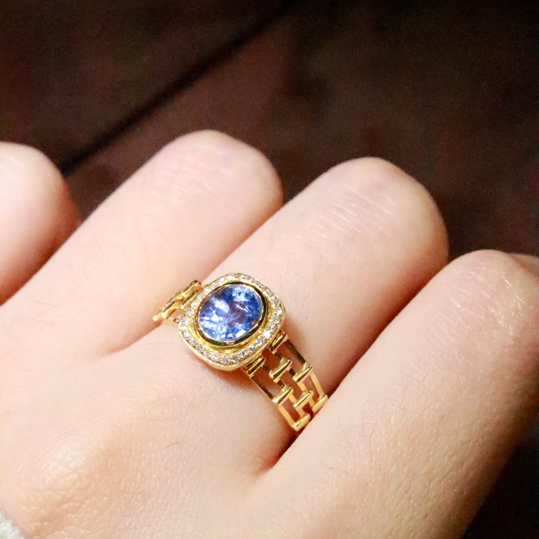 14k Gold 1.26 Ctw Natural Sapphire & Diamond Ring - 5
