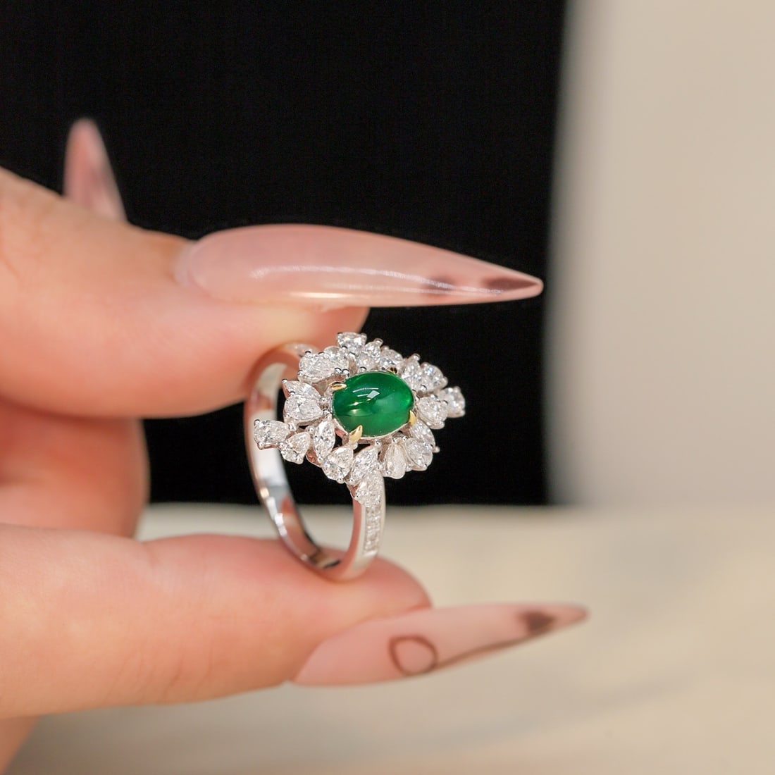 14k Gold 1.71 Ctw Natural Emerald & Diamond Ring - 3